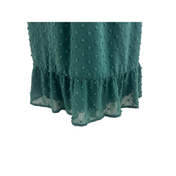 As U Wish Green Smocked Bodice Swiss Dot Ruffle Hem Dress Size 3X 22 24 Plus Sz - Picture 3 of 9